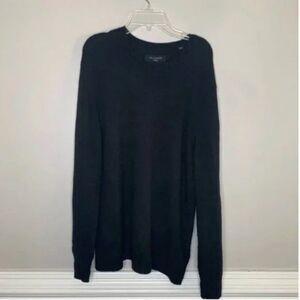 All Saints Men's Black Travon Crew Neck Wool Blend Sweater Size XS